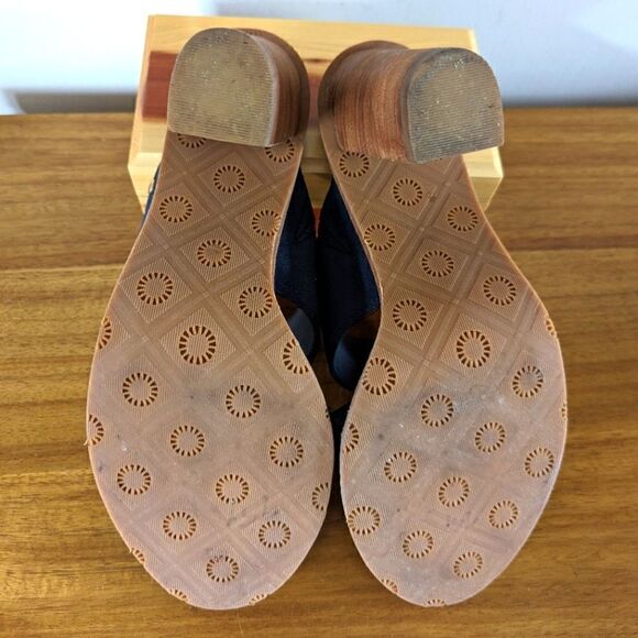 Ugg Blue Suede Leather Preppy Academia Coastal Capsule Sailor Chic Heels 8 - Picture 9 of 14